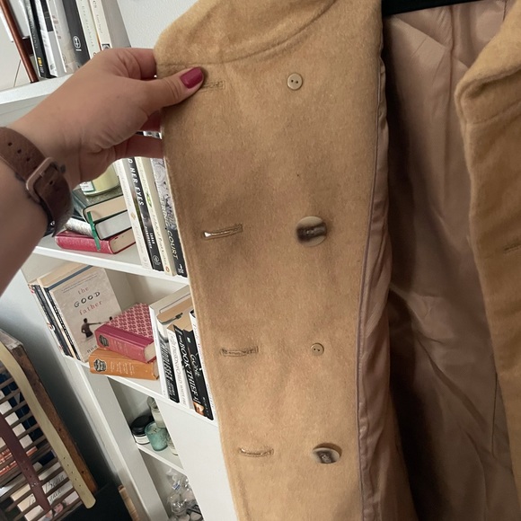 Calvin Klein tan wool coat, size 6 - Picture 10 of 15